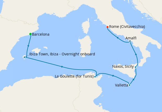 Cruise Itinerary Map