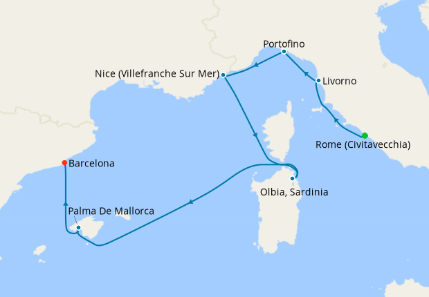Cruise Itinerary Map
