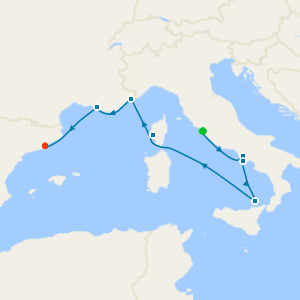 A Journey of Spirited Mediterranean Cities & Sunlit Islands from Rome