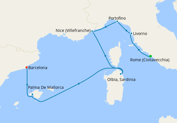 Cruise Itinerary Map