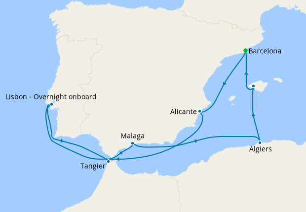 Cruise Itinerary Map