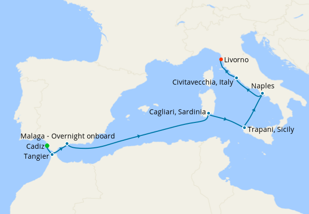 Cruise Itinerary Map