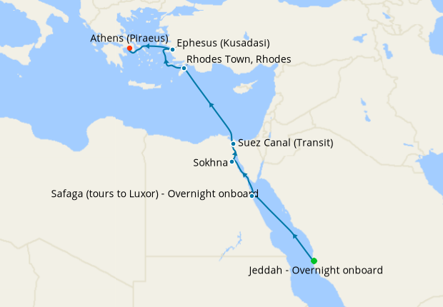 Cruise Itinerary Map