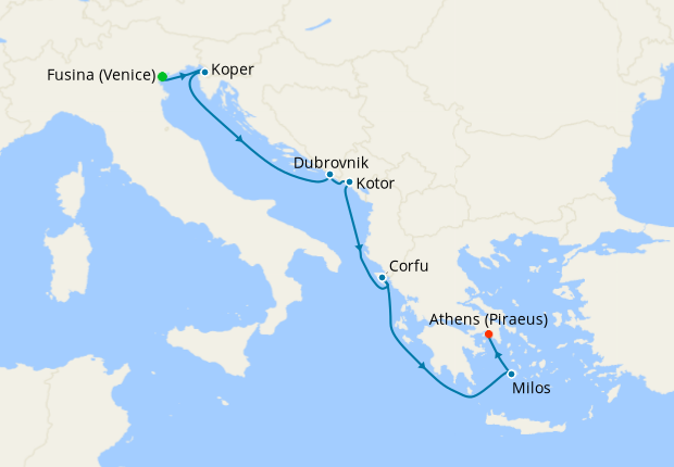 Cruise Itinerary Map