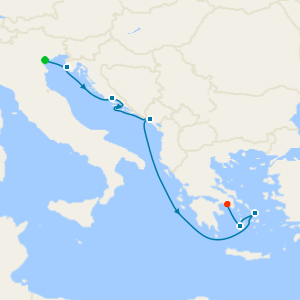 A Journey from Adriatic Allure to Sculptured Aegean Seascapes from Fusina (Venice)