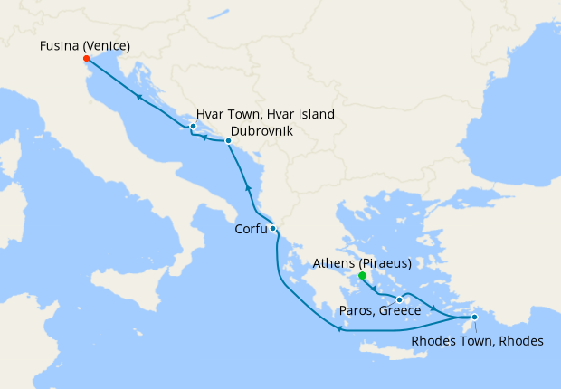 Cruise Itinerary Map