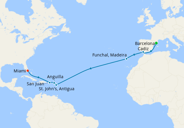 Cruise Itinerary Map