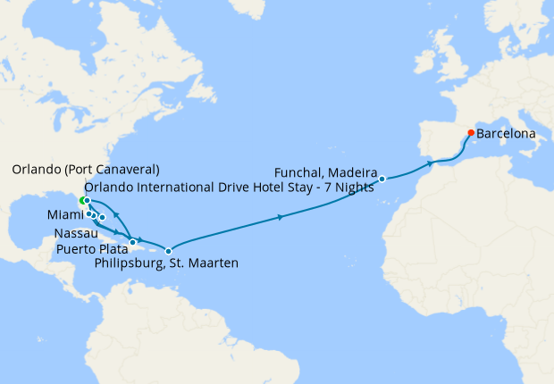Cruise Itinerary Map