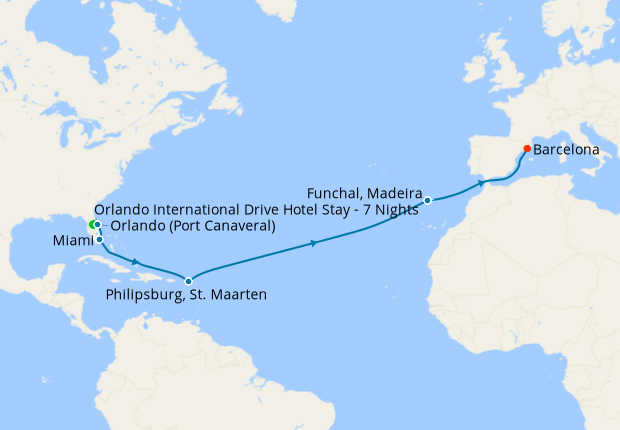Cruise Itinerary Map