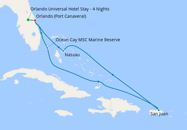 Cruise Itinerary Map