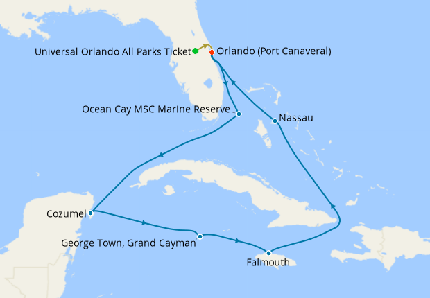Cruise Itinerary Map
