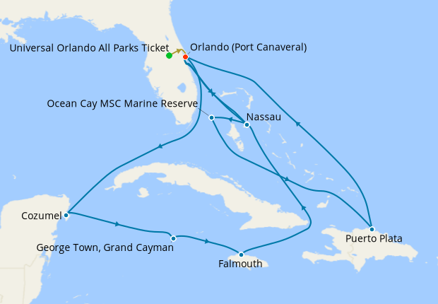 Cruise Itinerary Map