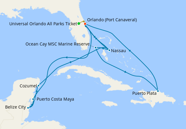 Cruise Itinerary Map