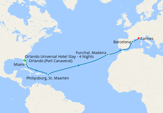 Cruise Itinerary Map