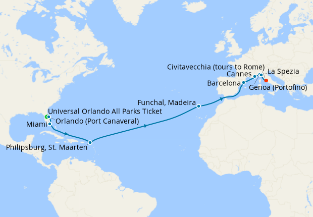 Cruise Itinerary Map