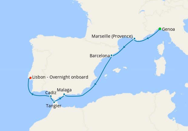 Cruise Itinerary Map