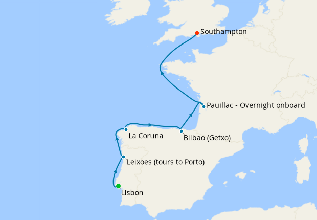 Cruise Itinerary Map