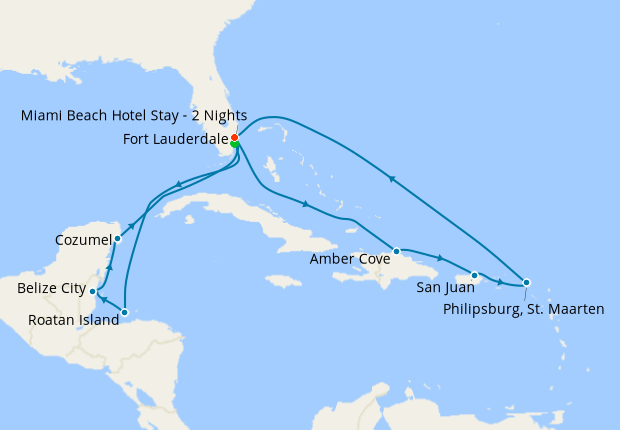 Cruise Itinerary Map