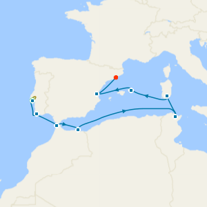 Mediterranean Highlights from Lisbon to Barcelona with Stay