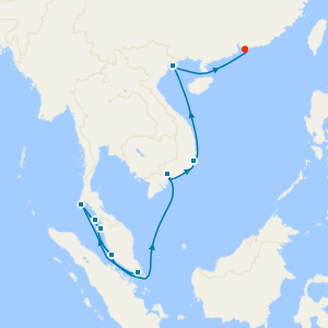 Singapore, Thailand, Malaysia & Vietnam to Hong Kong with Stay 