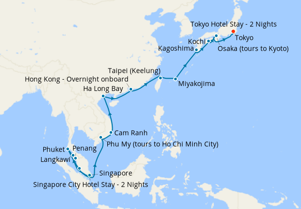 Cruise Itinerary Map