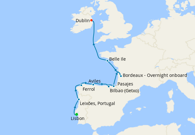 Map of the cruise map