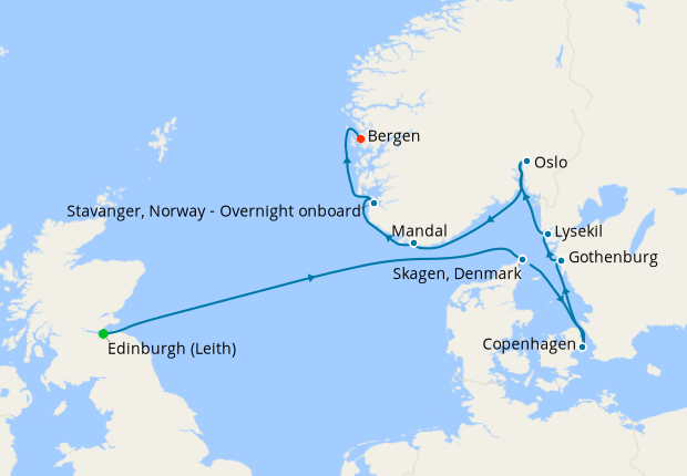 Map of the cruise map