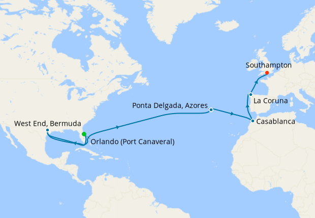 Cruise Itinerary Map