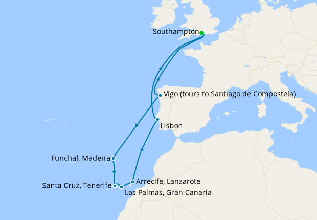 Cruise Itinerary Map