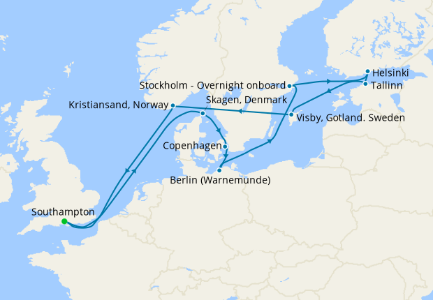 Cruise Itinerary Map