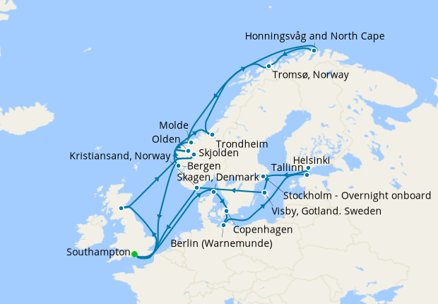 Cruise Itinerary Map