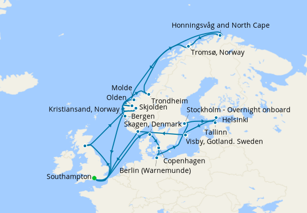 Cruise Itinerary Map