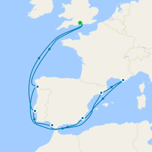 Spain, France and Portugal with Total Solar Eclipse cruise from Southampton