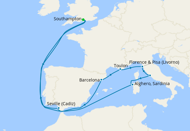 Cruise Itinerary Map