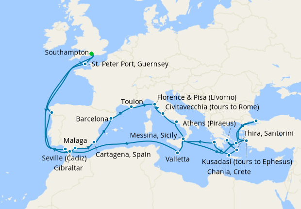 Cruise Itinerary Map