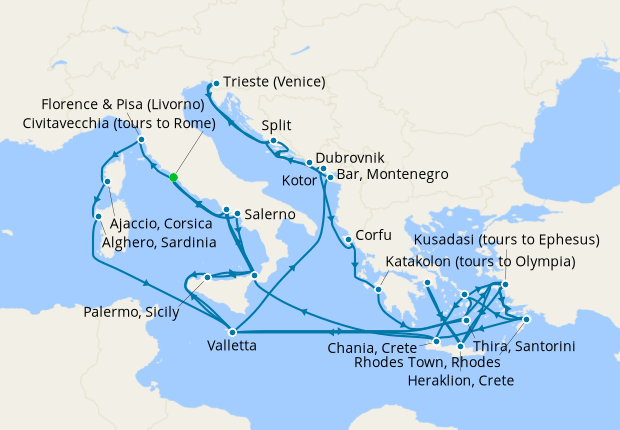 Cruise Itinerary Map