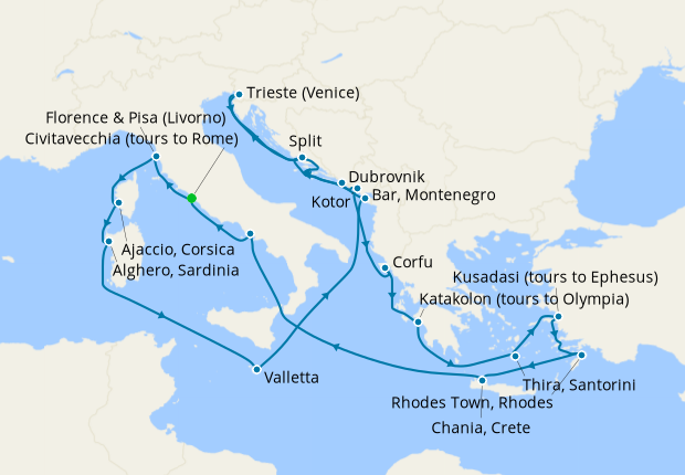 Cruise Itinerary Map