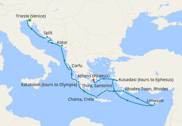 Cruise Itinerary Map