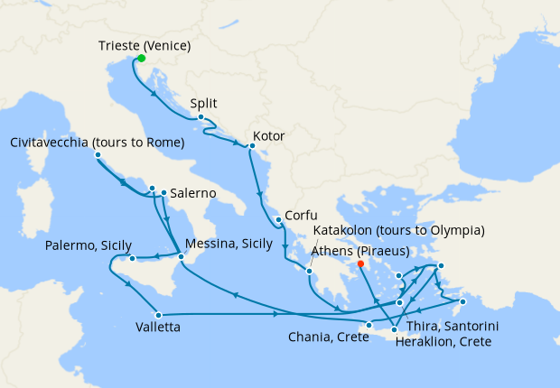 Cruise Itinerary Map