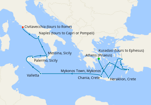 Cruise Itinerary Map