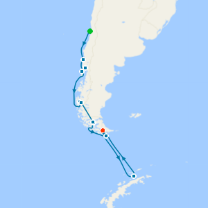 Ultimate Chilean Fjords & Antarctica’s Weddell Sea  from Valparaiso