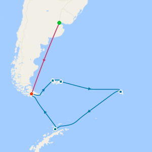 Antarctica, South Georgia & Falkland Islands from Ushuaia