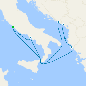 Mediterranean and Adriatic cruise from Civitavecchia (Rome)