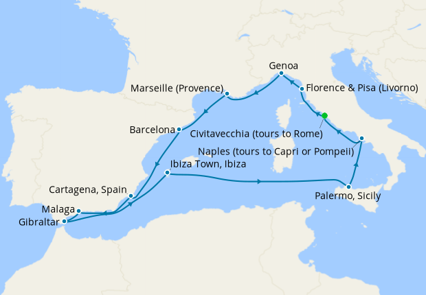 Cruise Itinerary Map