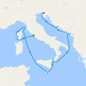 Mediterranean with Italy & Croatia from Rome