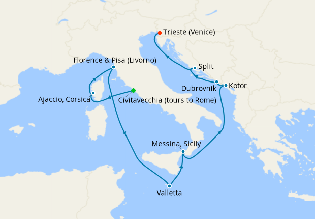 Cruise Itinerary Map