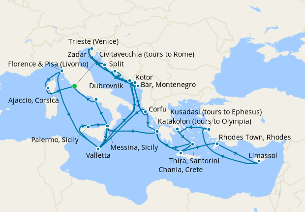 Cruise Itinerary Map