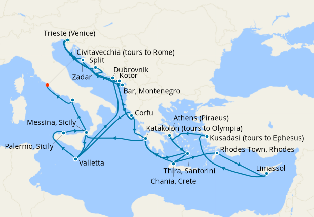 Cruise Itinerary Map
