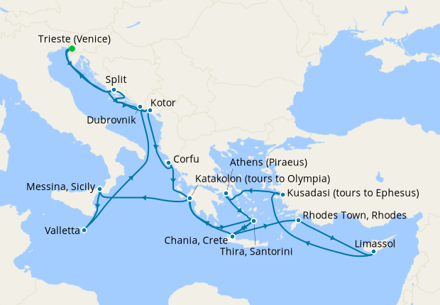 Cruise Itinerary Map