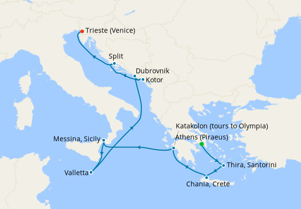 Cruise Itinerary Map